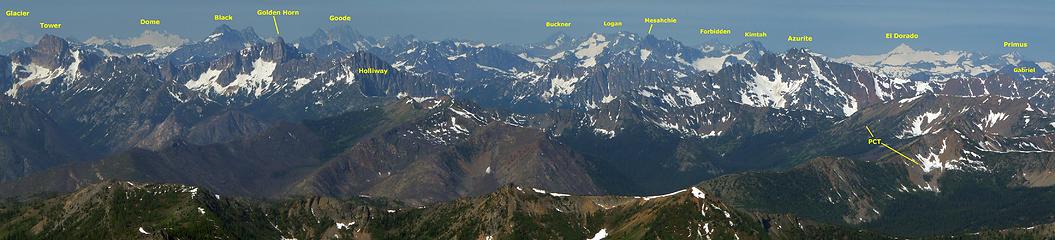 Panorama S from Robinson Mountain