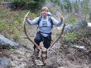 six pointer, about 4 ft from base to tip