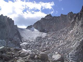 Snow Creek Glacier.08-19-05 ....... Nothing left but old ice.
