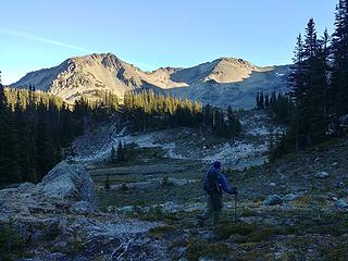 Eric descending into Royal Basin