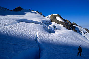 Crossing Crevasses (photo by Matt Knapp)