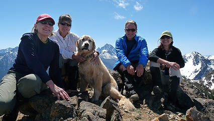 Group shot on High Chair with Mt. Stuart peeking through the middle!