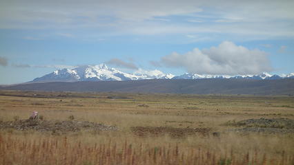 Cordillera Real seen from the Highway 2 road from La Paz to Lake Titicaca