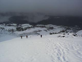 Heading Up. L to R - Don, dicey, Matt