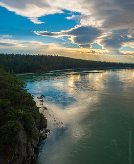 Lenticulars sunset up at Deception Pass