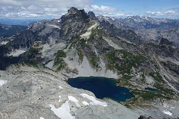 13:37 Chikamin Lake from the summit