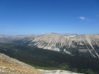 Stanza Peak across Nichols Creek