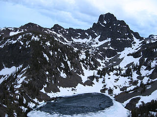 Tower of Babel from pass above Mirror Lake