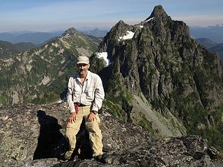 Me with the view to Townsend & Merchant Peaks