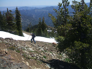 Gary and Gusto coming up to the summit