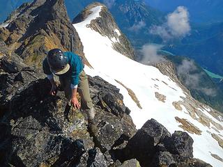 near the summit