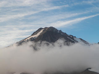 Summit peaking through