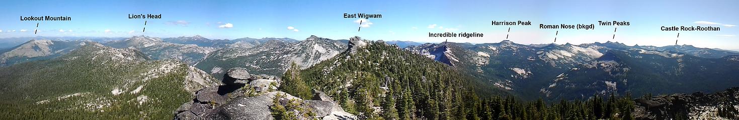 Panorama from the top of the west Wigwam