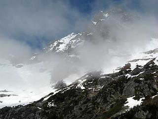 Clouds clearing around Thunder Peak