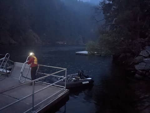 Taking out of Diablo Lake