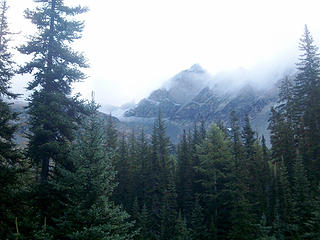 Mt. Maude in clouds