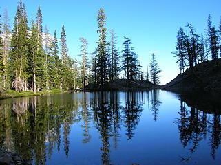 Cool tarn near Copper Glance creek headwaters