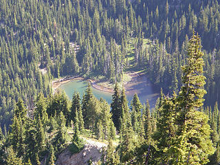 Lower Crystal lake from Crystal peak summit.