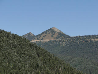 Dege Peak from pullout on highway 123.