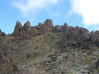 Looking back at Buckhorn summit area.