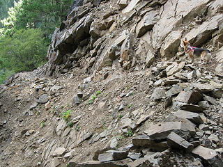 Chancellor Tr#754.  Slide past Boulder Ck.  Not horse-friendly.