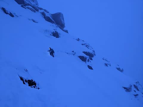 Descending the snow