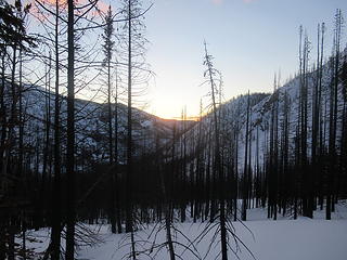 Sunrise while climbing Sunrise Peak