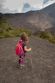 Rowan at the “summit.” They don’t let you get any closer because it’s so active (most recent eruption was in 2014)