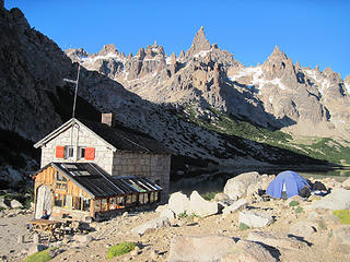 The Refugio Frey 1700 meters and Cerro Catedral