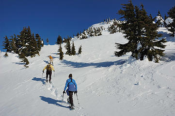 Heading up Sourdough Mountain