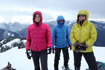 Color printer cartridge on the summit  Magenta, Cyan & Yellow (aka Steph, Carla, and Elle)