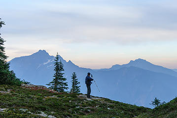 getting ready for sunset photos