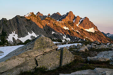 Last light on Bear's Breast