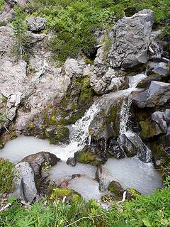 Mutton Creek was quite silty. I finally figured out that the later in the year, they more silty because seasonal snow is gone and glaciers and permanent snowfields are melting