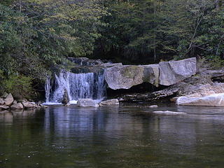 Fall Run (?) waterfall where it enters the Cheat.