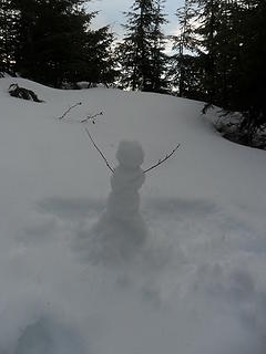 My mini snowman to celebrate a sunny afternoon in the mountains