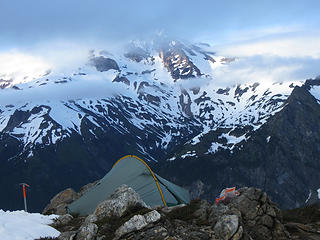 Camp 2 just below summit of Pt 6910