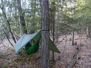 hammock campsite near High Falls