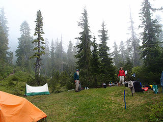 Standing at location of old shelter