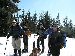 The "crew" on the ridge as we head down