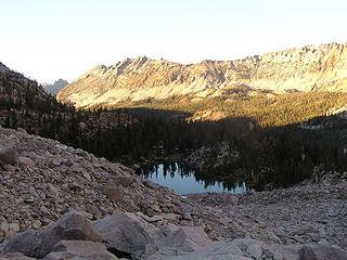 Tarn in the basin below Cramer Mtn and The Temple