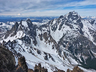 Argonaut, Sherpa, and Stuart with Rainier behind