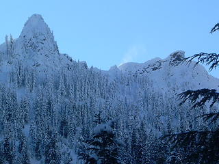 Snow blowing off Long Mountain