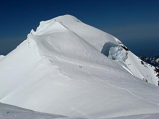 Some skiers following our tracks toward East Colfax