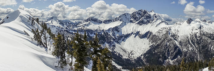 view from the ridge, summit left