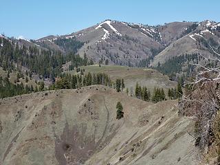 Camp Howard Ridge, 6058.' Many ups and downs until I get there.