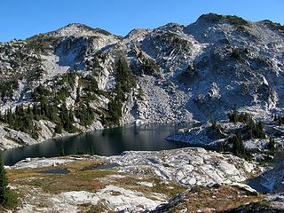 First View of Lower Robin Lake & Granite Mtn