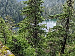 Views down to Marten Lake