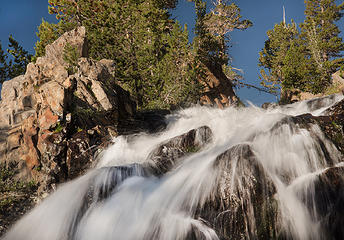 Waterfall below Davis Lakes