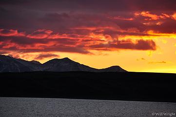 Sunset from Summit Lake, Richardson Highway